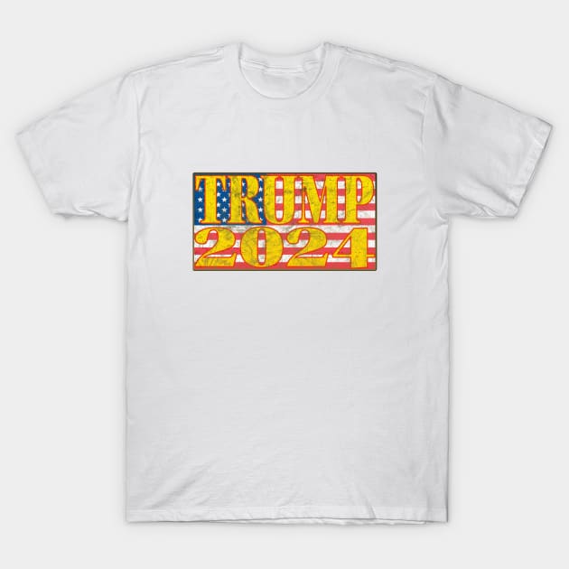 Donald Trump 2024 4 T-Shirt by LahayCreative2017